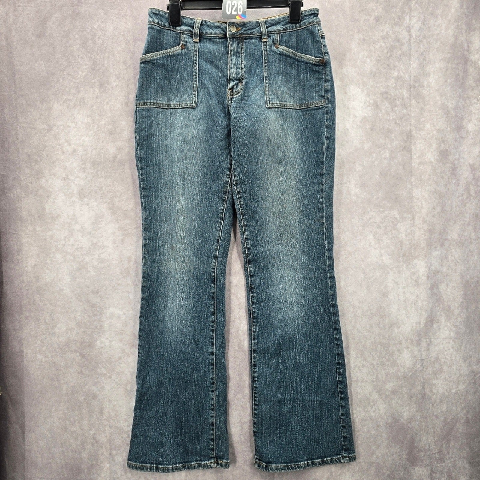 LA Blues Straight Leg Medium Wash Cotton Denim Pants Jeans 12