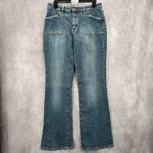 LA Blues Straight Leg Medium Wash Cotton Denim Pants Jeans 12
