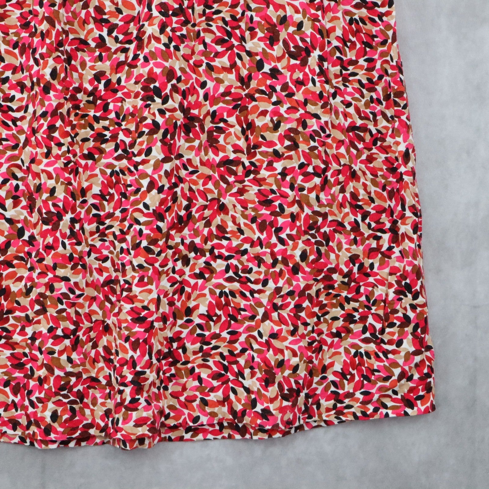 Just My Size Boho Floral Midi Skirt Red Pink Flowy Pocket Casual Chic Plus 16