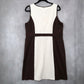 LOFT Colorblock Sheath Dress Sleeveless Brown Cream Career Work Office 14P