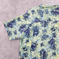 Address Unknown Green Palm Tropical Surf Island Vintage Relax Hawaiian Shirt L