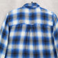 American Eagle Outfitters Flannel Plaid Long Sleeve Button Boyfriend Fit Small