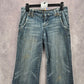 Princy by Jessica Simpson Blue Bootcut Flare Distress Denim Jeans Small 5