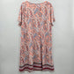 Kim Rogers Pink Floral Short Sleeve Knee Length Dress Curvy Plus 1XL