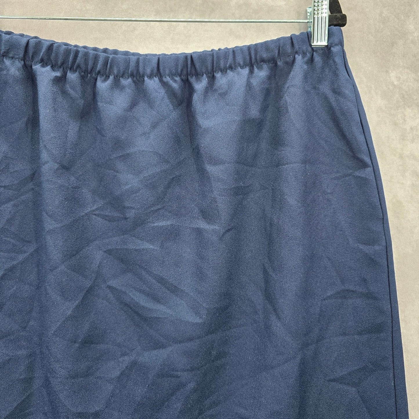 Navy Blue Executive Knee Length Pencil Skirt Plus 14