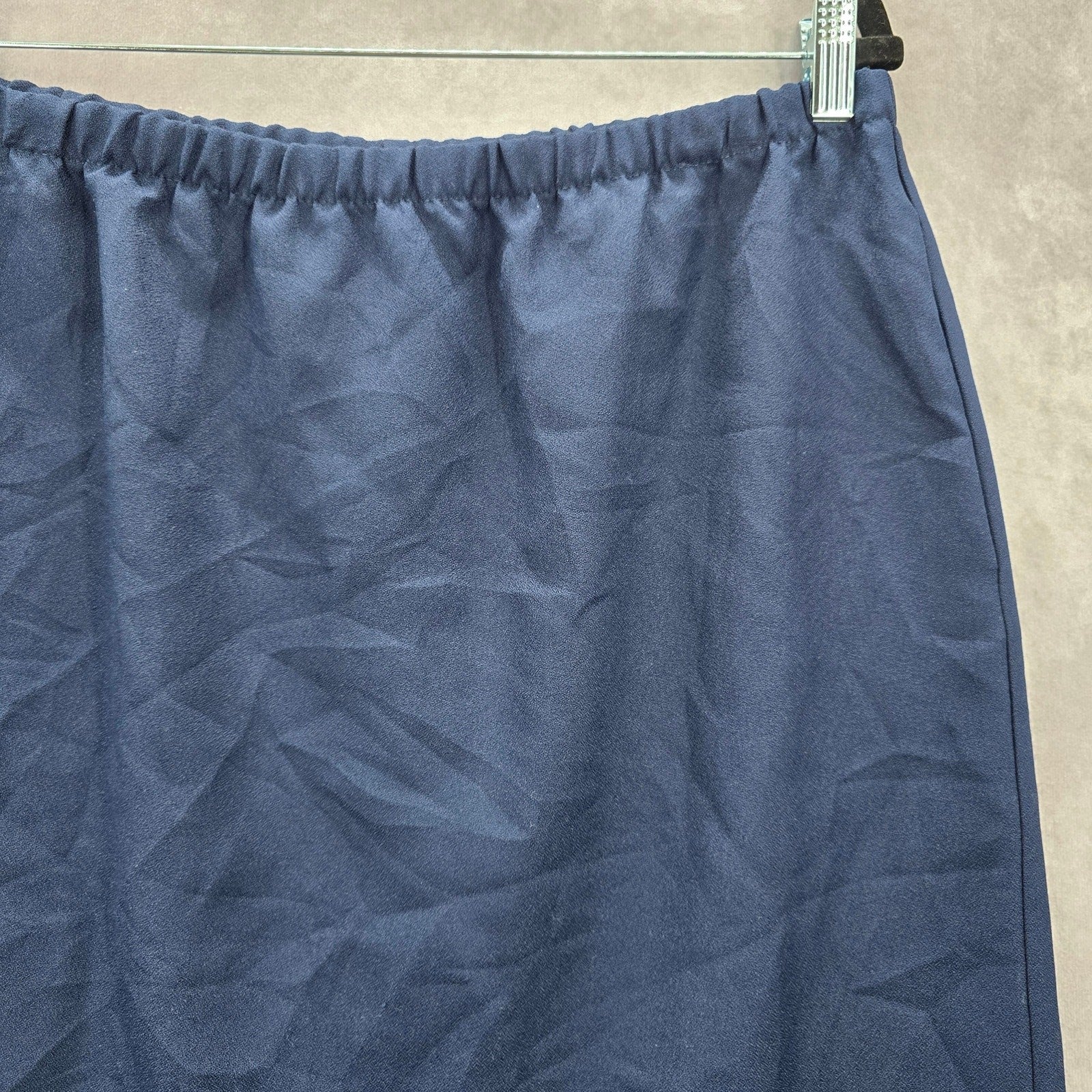 Navy Blue Executive Knee Length Pencil Skirt Plus 14