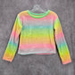 SO Pink Rainbow Long Sleeve Fleece Pullover Toddler Sweater Girls M Medium