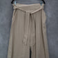 Evolutionary Tan Ruffle Pull On Wide Leg Belt Boho Comfy Trouser Pants L Large
