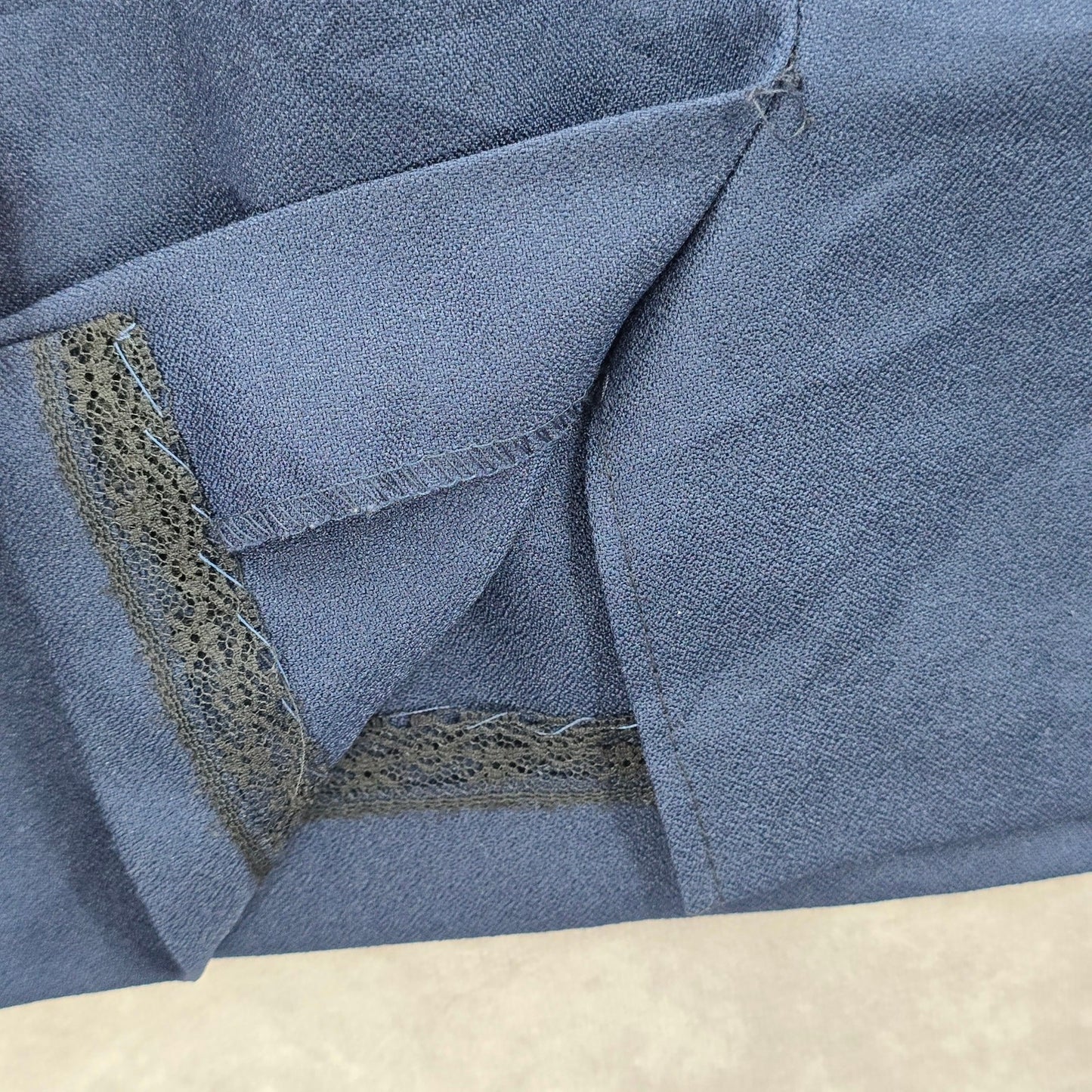 Navy Blue Executive Knee Length Pencil Skirt Plus 14