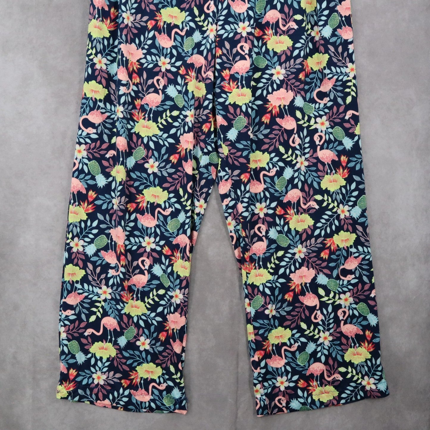 Secret Treasures Blue Floral Wide Leg Boho Pull On Trousers Pant XL Extra Large