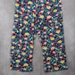 Secret Treasures Blue Floral Wide Leg Boho Pull On Trousers Pant XL Extra Large
