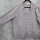 Erika Purple Chunky Oversized Ribbed Pullover Soft Y2K Chenille Sweater Plus 2X