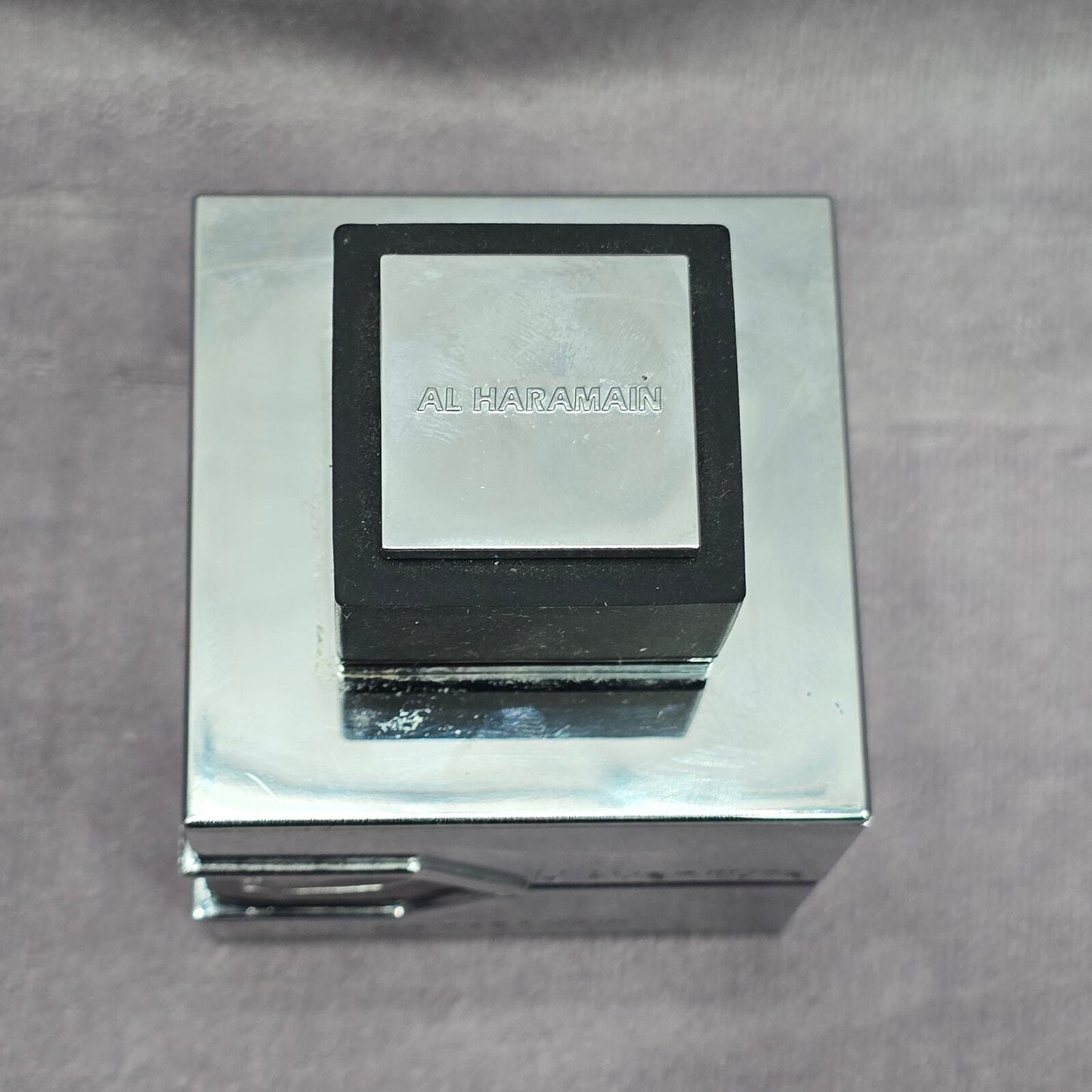 L'Aventure Al Haramain 3.4 FL OZ 100 ML Silver Black Empty Glass Bottle Only
