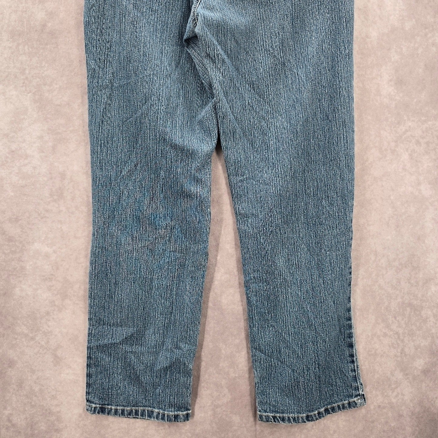 Gloria Vanderbilt Blue Cotton Denim Pants Straight Jeans 12 Short