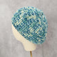 Blue Cable Knit Y2K Vintage Hippy Cottage Boho Beret Bucket Beanie Cap Hat