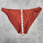 Orange Rust Copper Brown Cheeky Medium Bikini Bottom Swimwear M