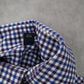Tommy Hilfiger Blue Plaid Button Down Cotton Dress Slim Fit Shirt Mens Large
