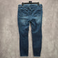 D. Jeans Blue Straight Tapered Skinny Stretch Denim Pants Jeans 14