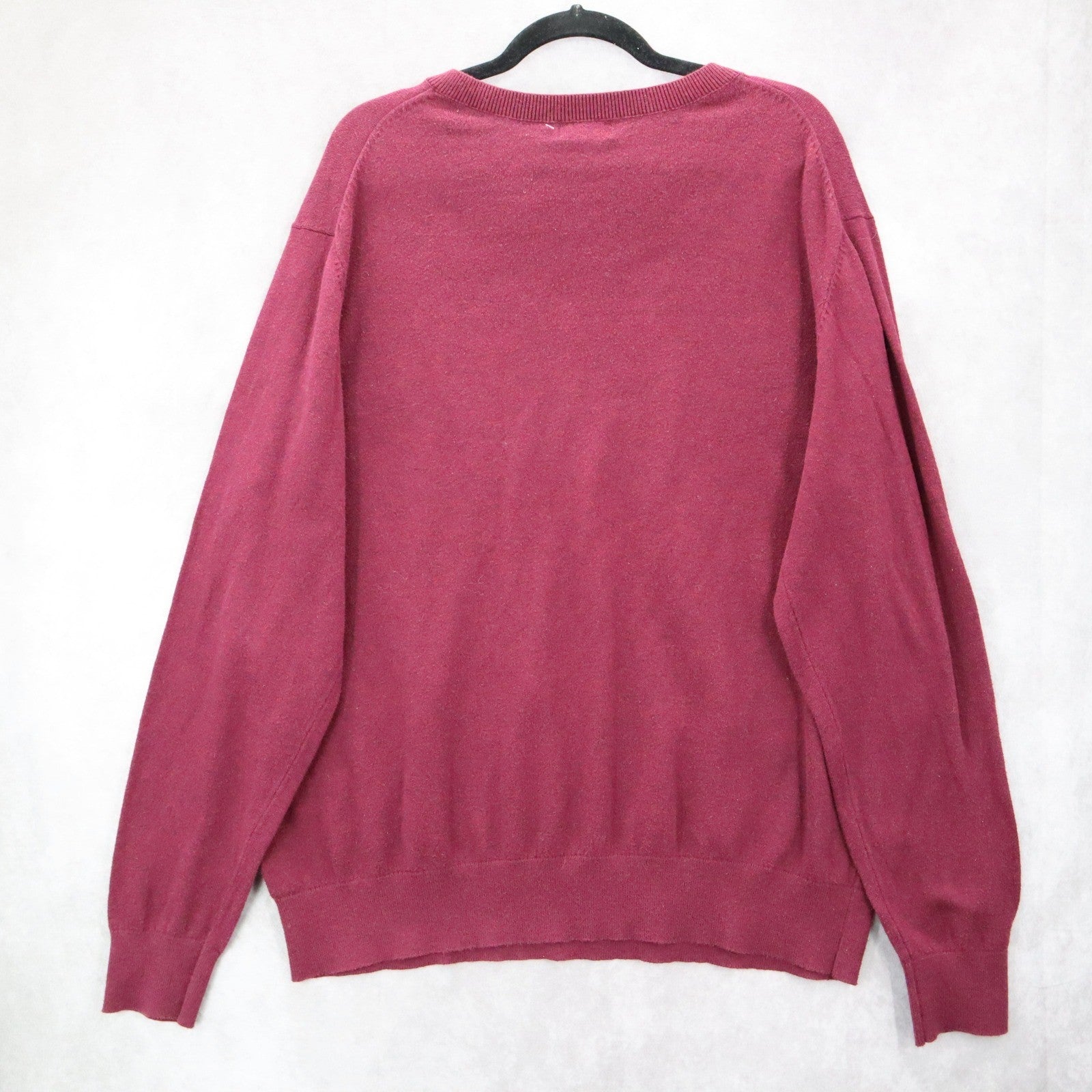 George Maroon Long Sleeve Pullover Crewneck  Sweater Preppy XL Extra Large