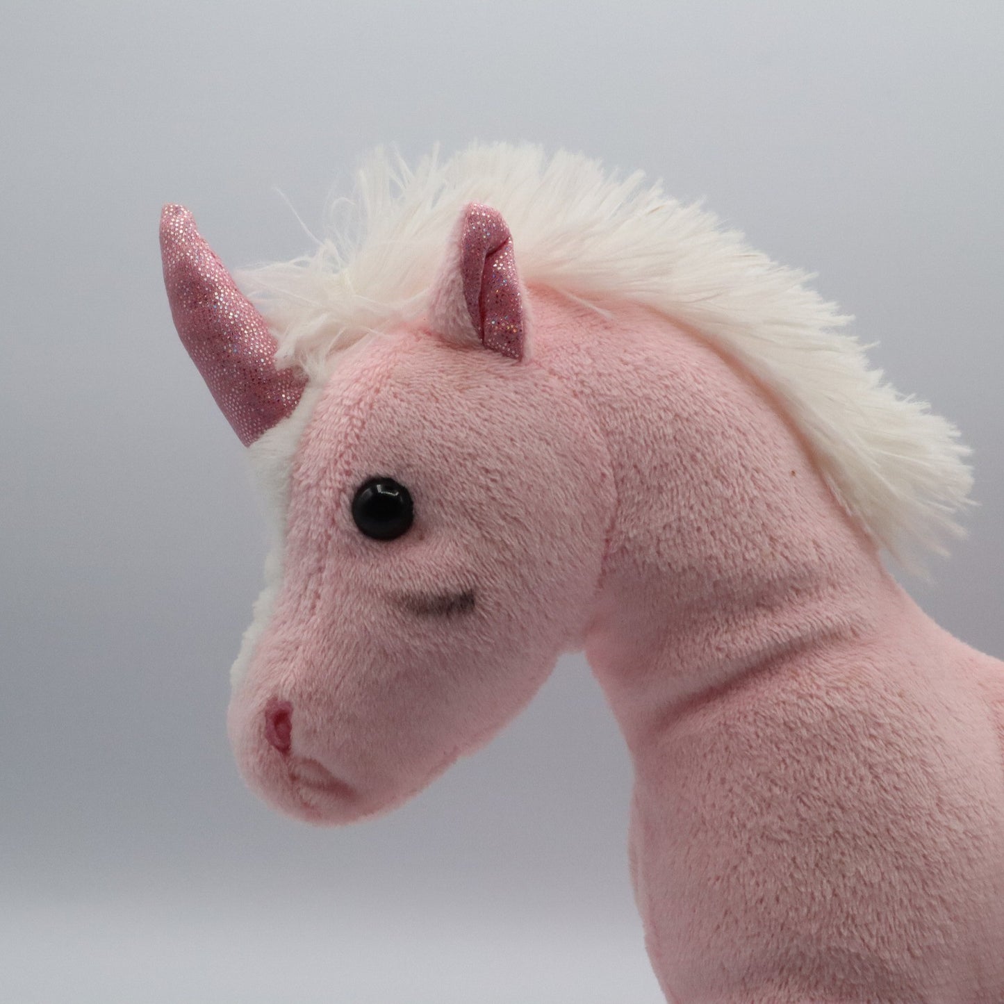 Pink Plush Unicorn Stuffed Animal Toy Soft Cuddly Sparkle Hooves Gift 11"