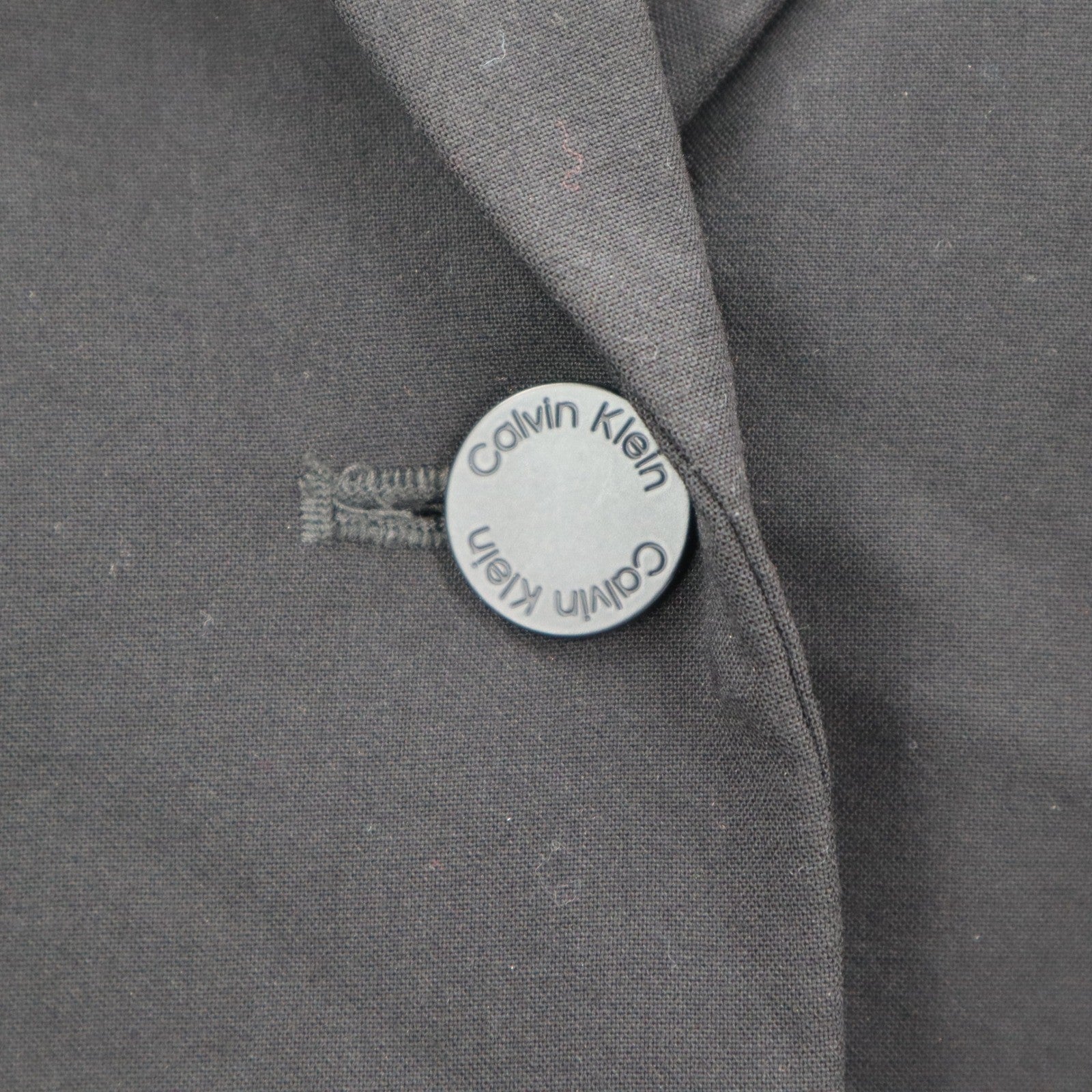 Calvin Klein Black Fish Mouth Formal Preppy Cocktail Coat Jacket Blazer 10