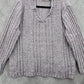 Erika Purple Chunky Oversized Ribbed Pullover Soft Y2K Chenille Sweater Plus 2X