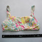 No Boundaries Pink Floral Boho Swim Sports Bra Beach Bralette Bikini Top L Large