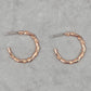 Rose Gold Half Hoop Hook Fashion Jewelry Earrings NWT JB2-43