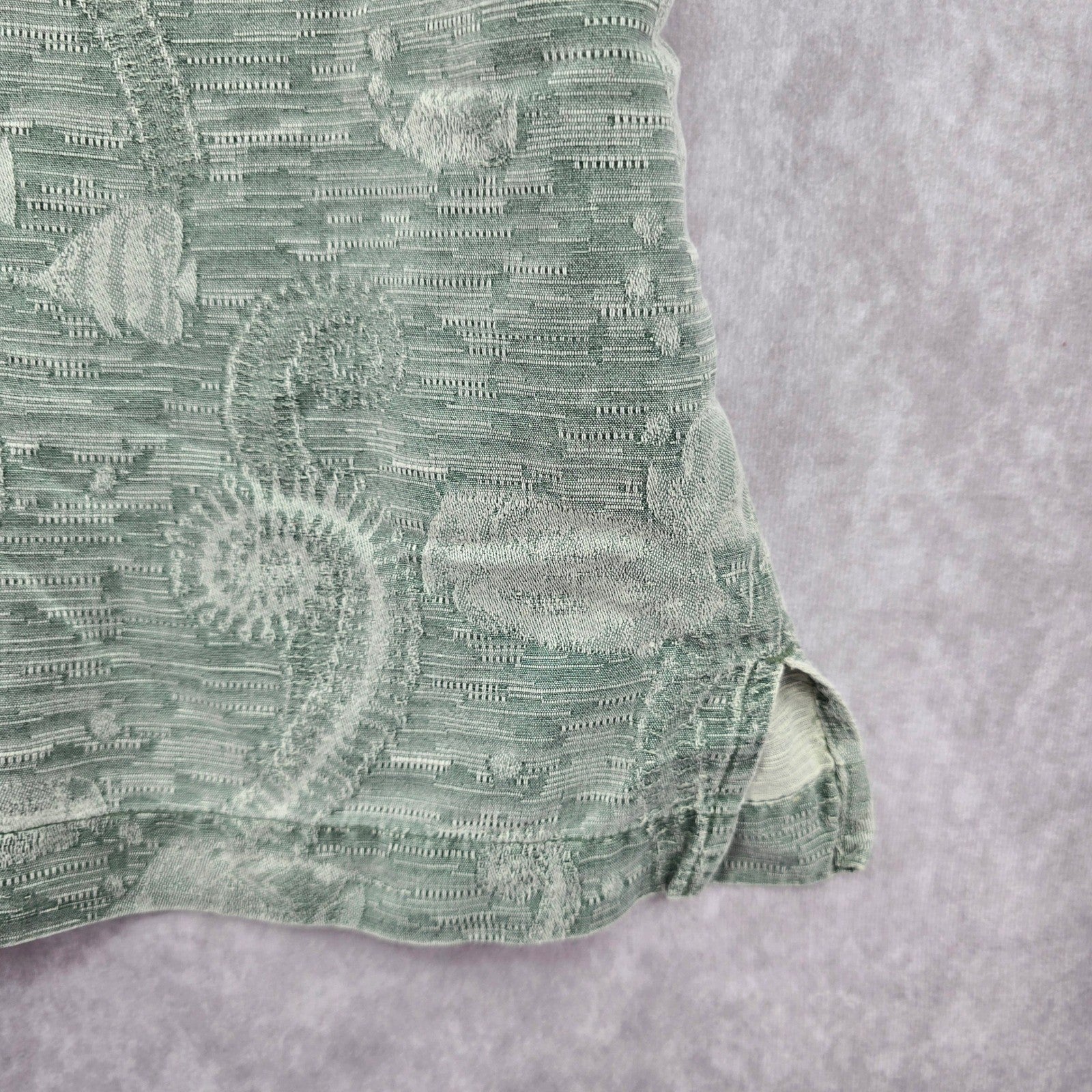Bermuda Bay Green Tropical Surf Island Vintage Cotton Relax Hawaiian Shirt XXL