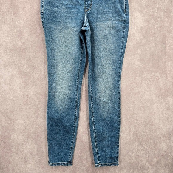 Wonderly Blue Pull-On Super Skinny Denim Jeggings Jeans Pants 8S