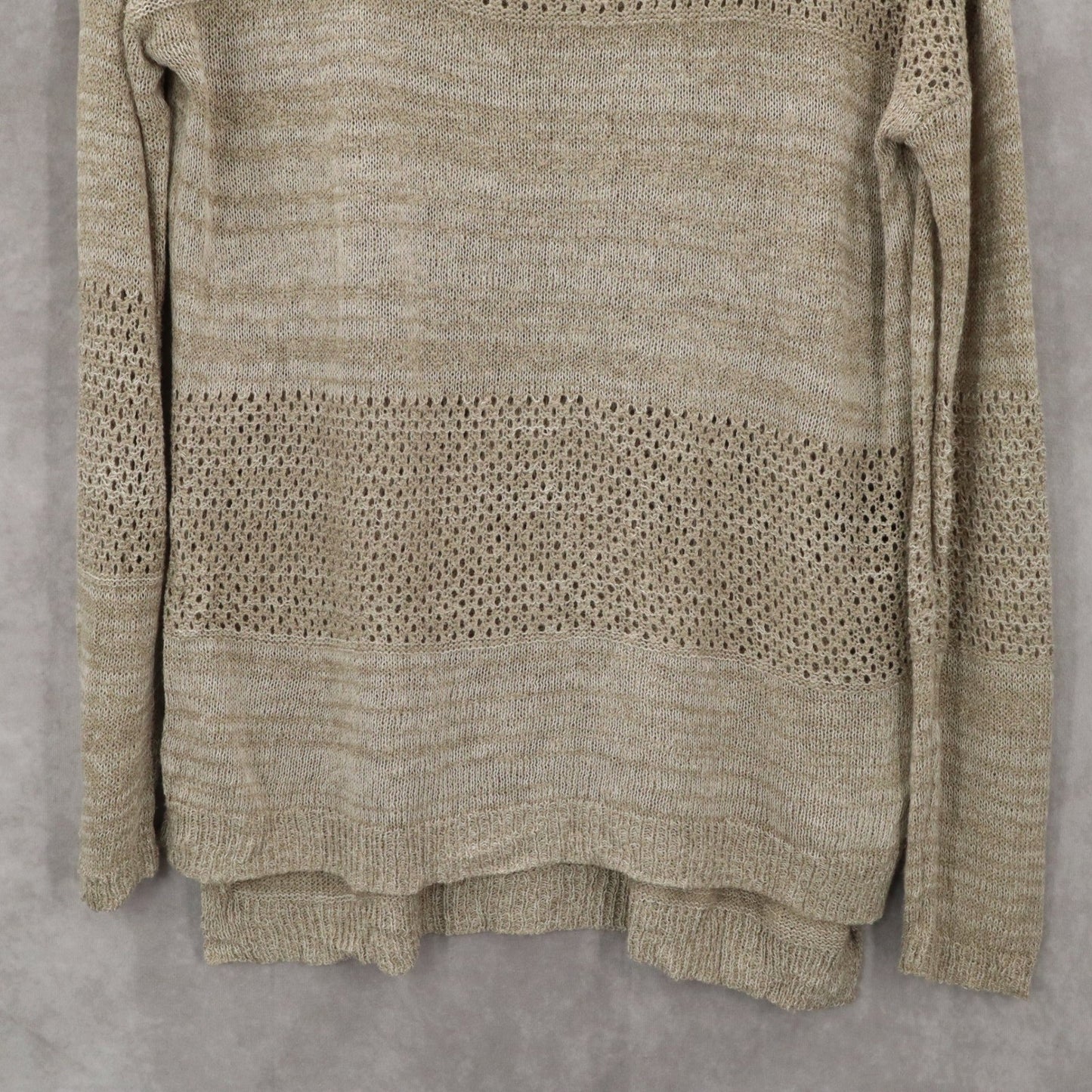 Jack By BB Dakota Tan Linen Cotton Pullover Knit Preppy Sweater Small