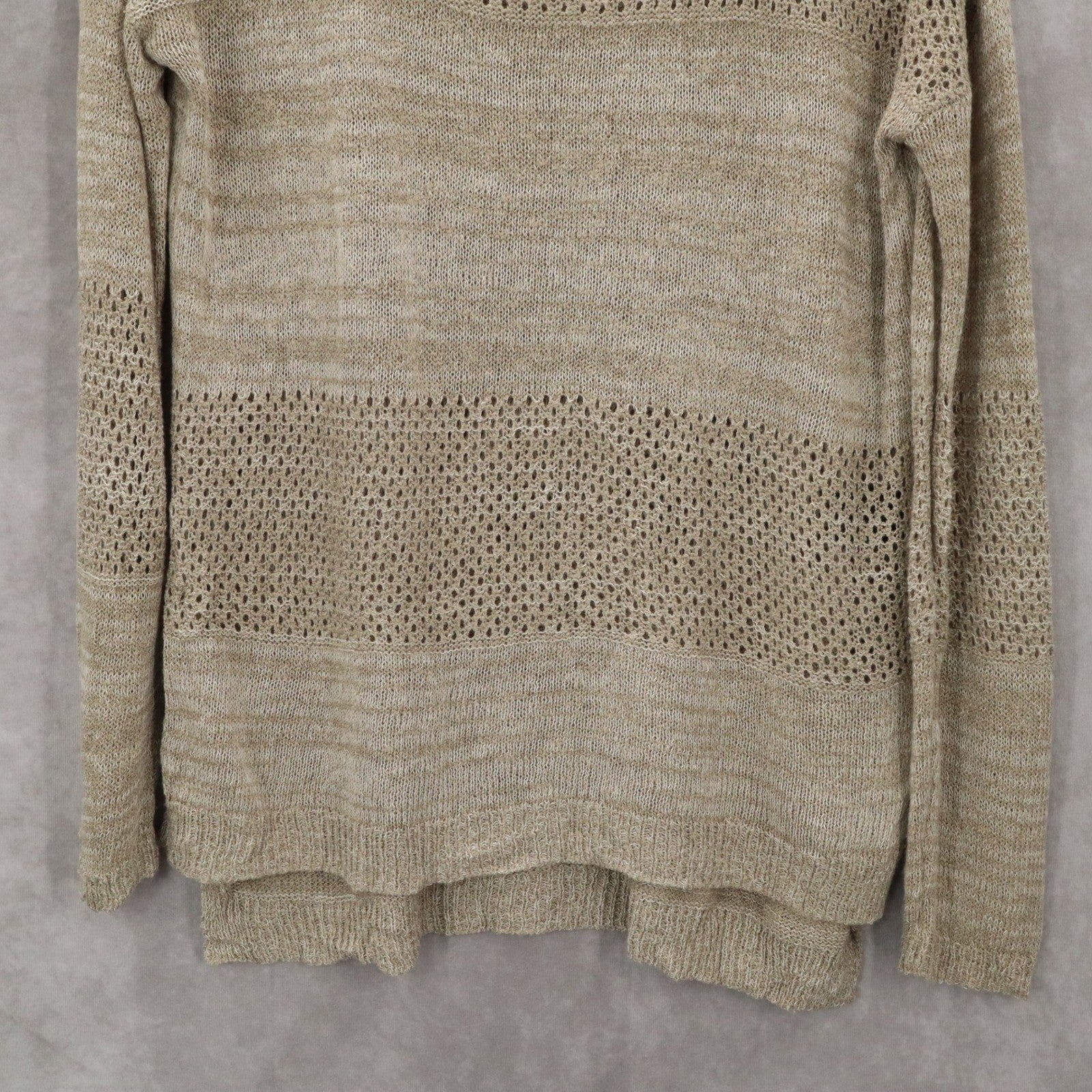 Jack By BB Dakota Tan Linen Cotton Pullover Knit Preppy Sweater Small