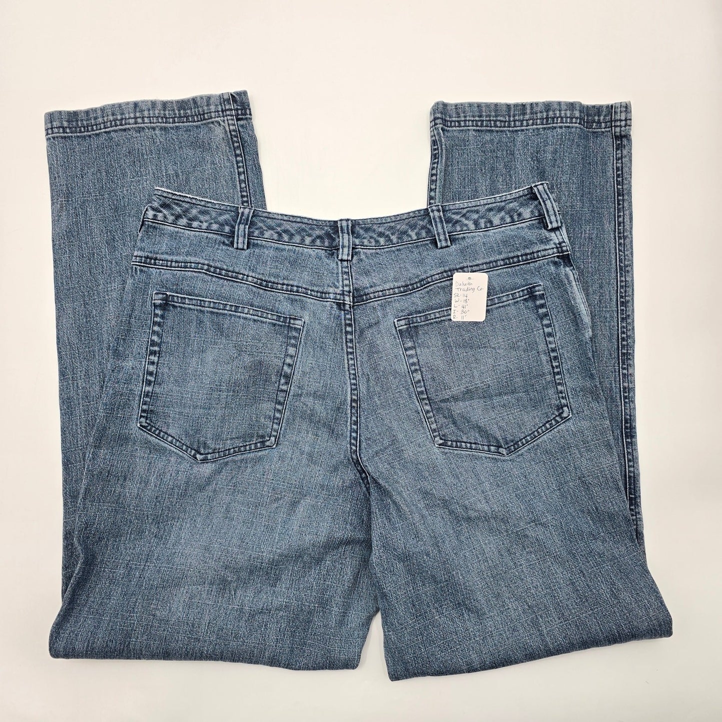 Duluth Trading Company Blue Denim Jeans Straight Pants 14x33