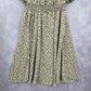 Bloomchic Animal Print Flutter Office Short Sleeve Flowy Flare Midi Dress XL