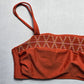 Xhilaration Orange Smock Swim Sports Bra Beach Bralette Bikini Top L Large