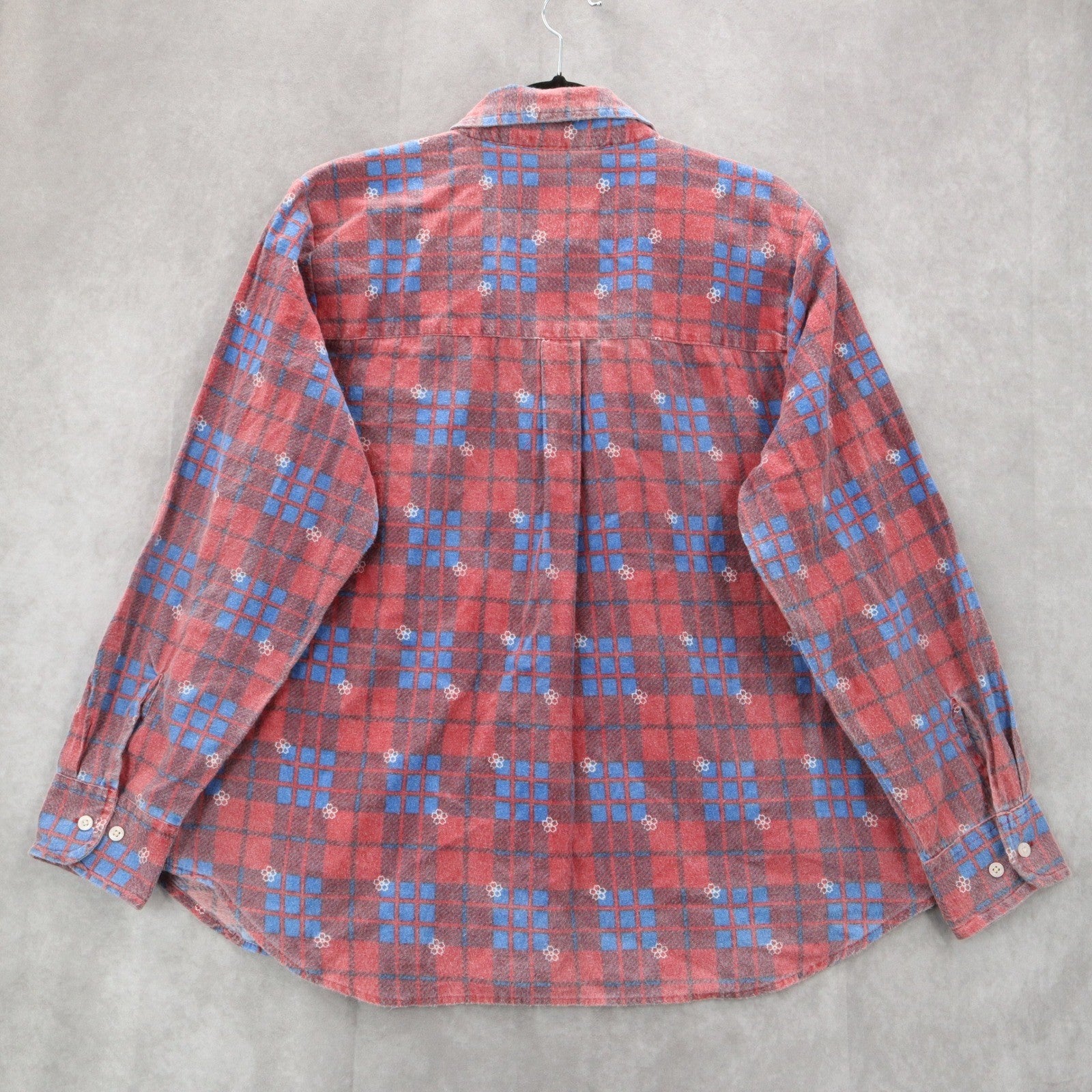 American Sweetheart Red Plaid Flannel Button Up Long Sleeve VTG Western Shirt XL
