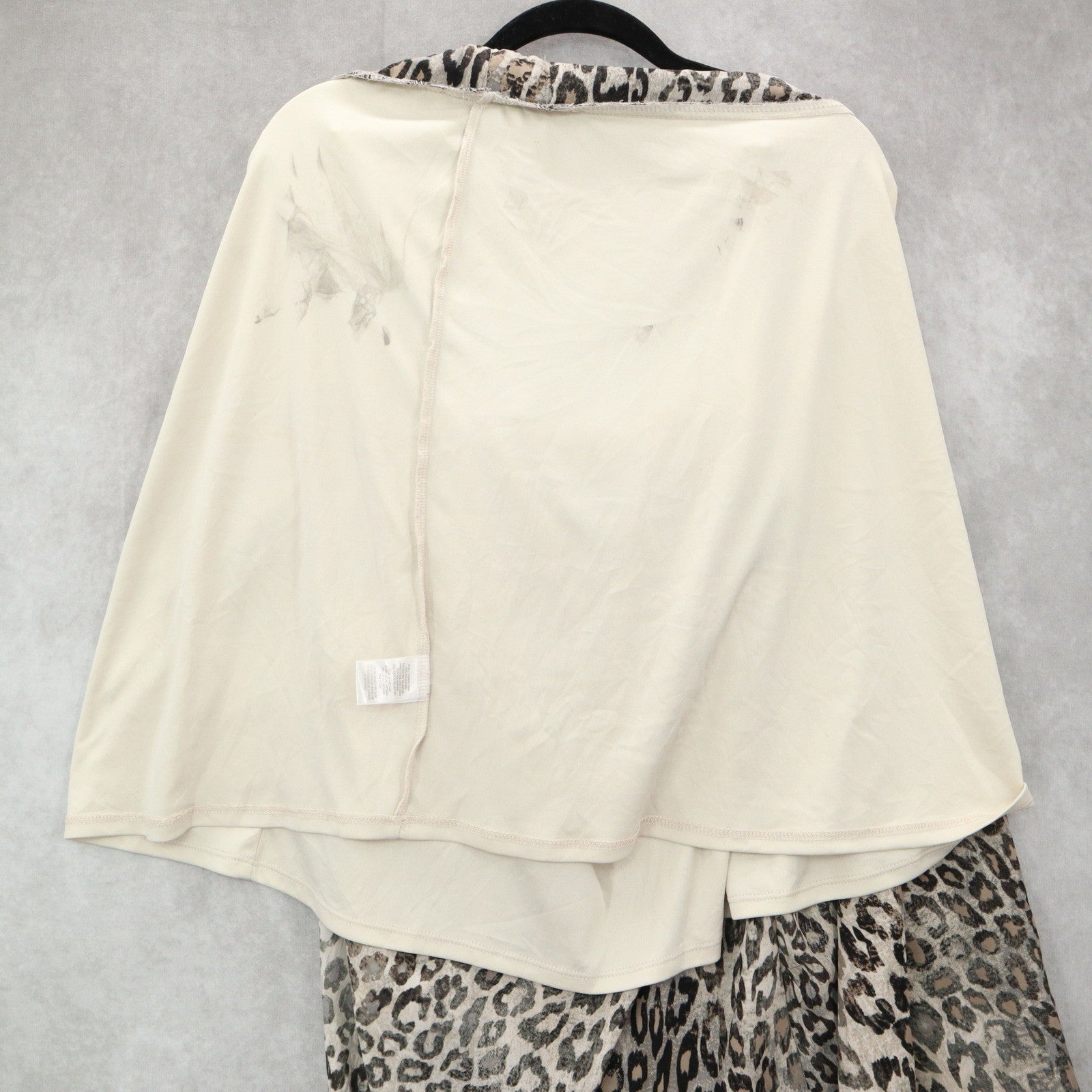 Bobeau Gray Animal Print Maxi Wrap High Low Romantic Chic Flare Skirt Plus 3X