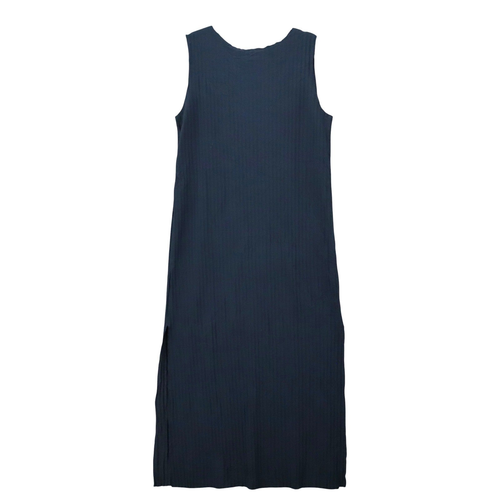 Aritzia Blue Ribbed Slit Sleeveless Midi Preppy Business Casual Cocktail Dress L