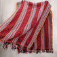 Red Tassel Geometric Rectangle Tribal Boho Shawl Wrap Scarf