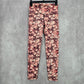 Aerie Chill Play Move Red Pink Floral Offline Ankle Leggings Pants Skinny Small