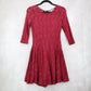 Fish Bowl Red Lace Skater Dress Fit Flare Cocktail Party Dress Elegant S Small