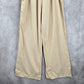 Cream Tan Smock High Rise Wide Leg Pocket Flowy Boho Dress Pants Plus 2XL