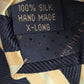 F/X Fusion Yellow Black Stripe Geometric 100% Silk Extra Long Mens Neck Tie NWOT