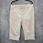 Gloria Vanderbilt Pink Embroidered Floral Crop Avery Cotton Pants 12