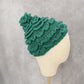 Green Crochet Elven Cable Knit Chunky Cottage Y2K Vintage Beanie Cap Hat OS