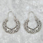 Silver Floral Star Drop Hook Dangle Floral Boho Earring Fashion Jewelry JB2-57