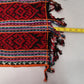 Red Tassel Geometric Rectangle Tribal Boho Shawl Wrap Scarf