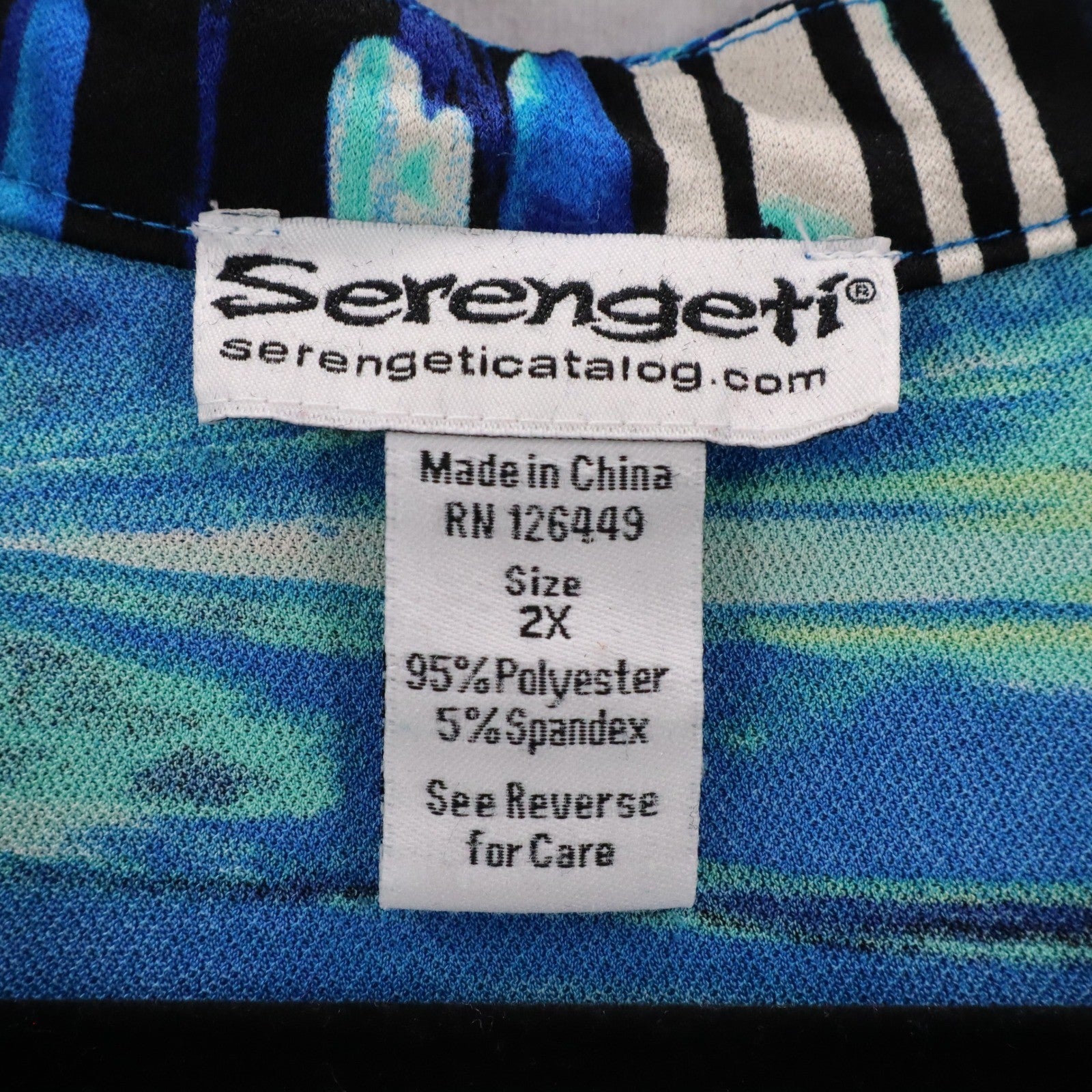 Serengeti Catalog Blue Stripe Knee Length Boho Midi Relaxed Work Dress Plus 2X