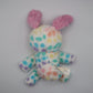 Colorful Bunny Plush Toy Stuffed Animal Soft Rainbow Pastel Sparkle Ears 9"