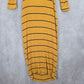 Fashion Nova Yellow Ribbed Cutout Long Sleeve Midi Maxi Dress Extra Small XS